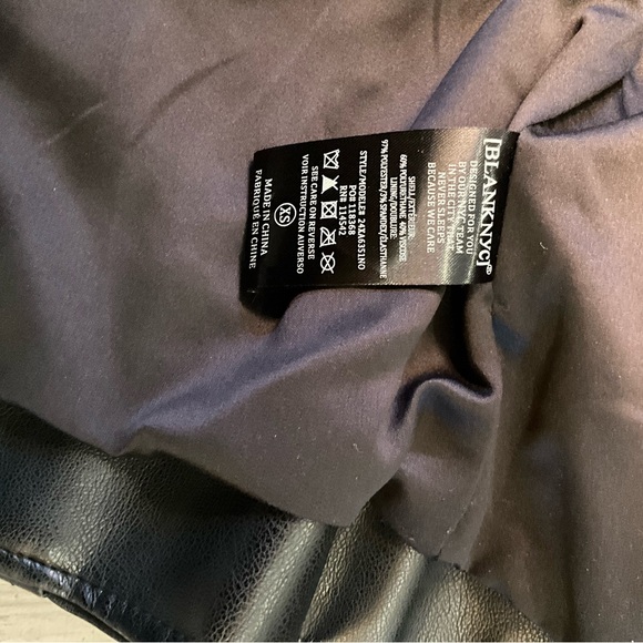 BlankNYC Black Vegan Leather Moto Biker Jacket - Picture 5 of 7